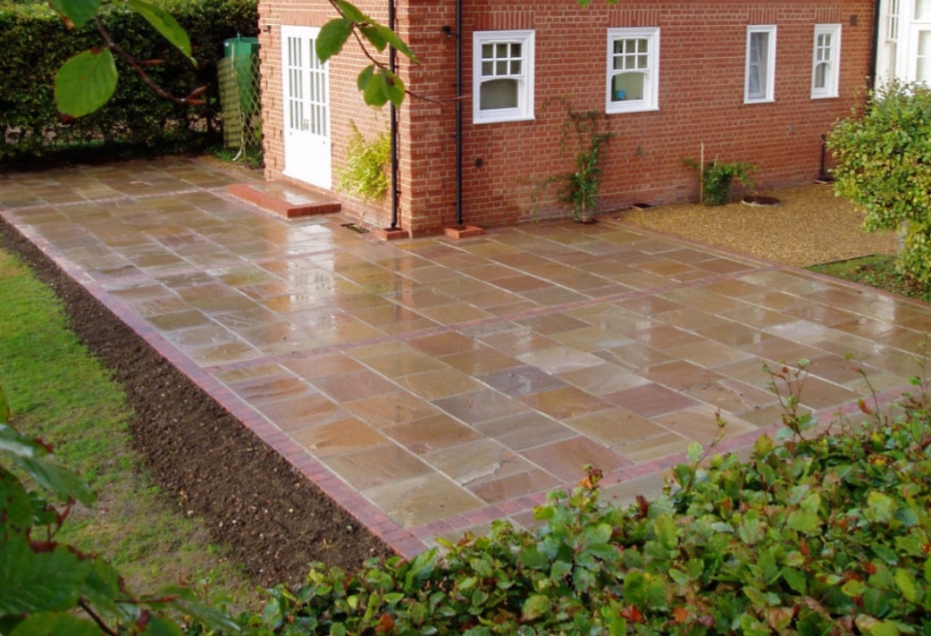 Indian sandstone paving