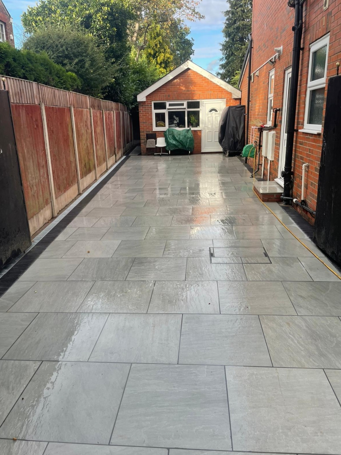 Porcelain paving patio